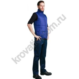 Жилет утепленный синий